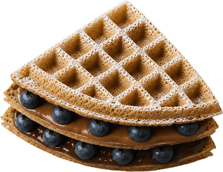 Paris Bites Blueberry Dream waffle