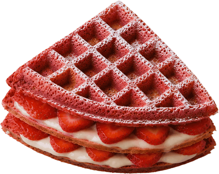Paris Bites Strawberry Bliss waffle